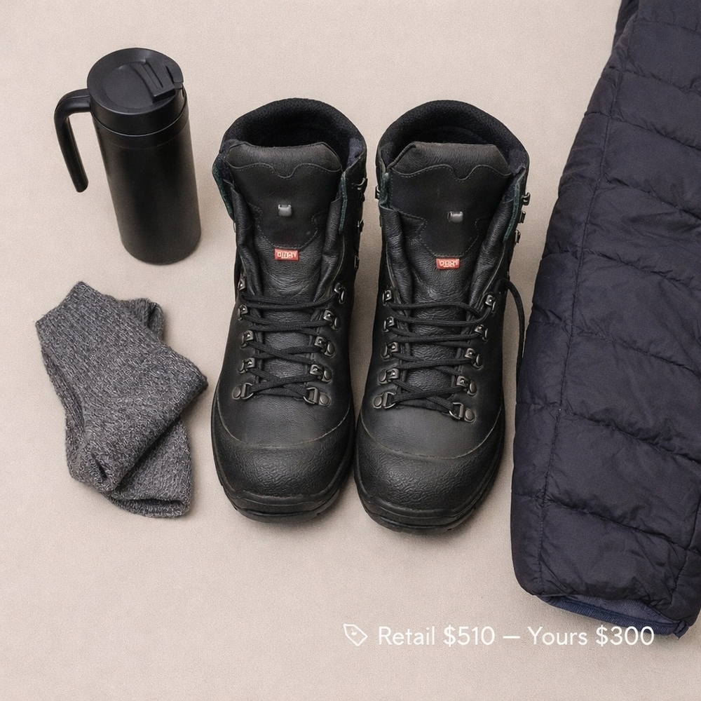Hanwag Alaska GTX Men’s 8 Black Gore-Tex Winter Boots Gorpcore Outdoor Luxe